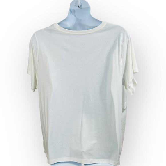 A New Day White Scoop Neck Tee Short Sleeve Casual Minimalist NWT 3X - Picture 4 of 8